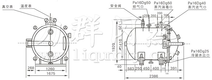 圓形靜態(tài)真空干燥機(jī)結(jié)構(gòu)示意圖